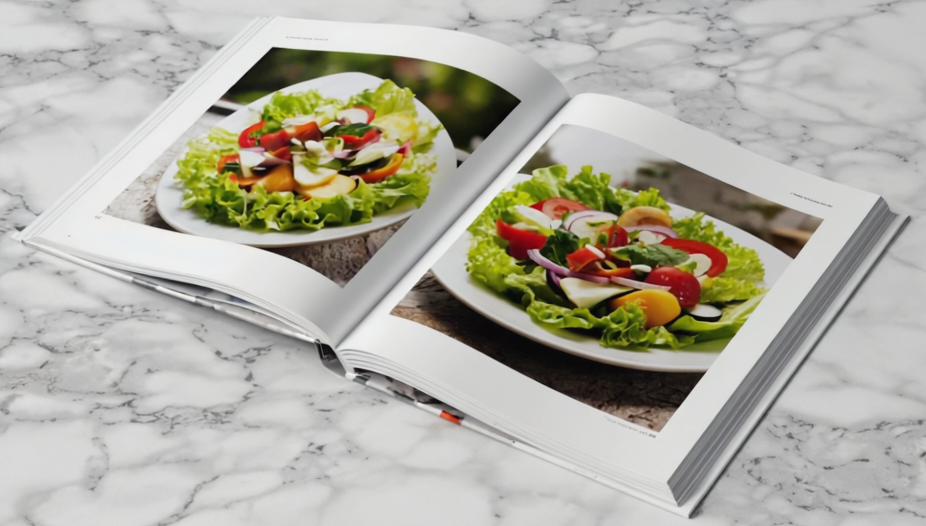 Custom printed recipe book