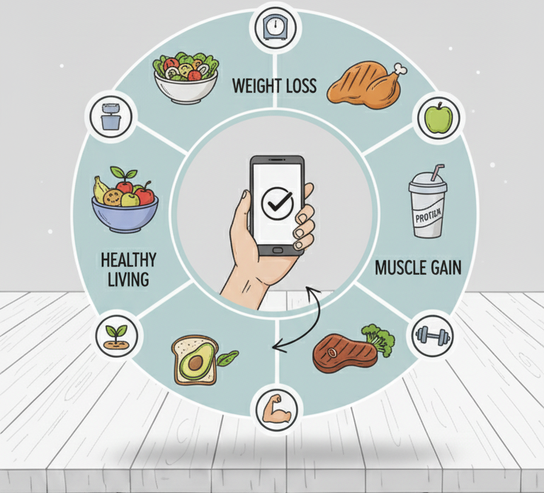 Personalized diet meal plans for weight loss, muscle gain, and healthy living goals